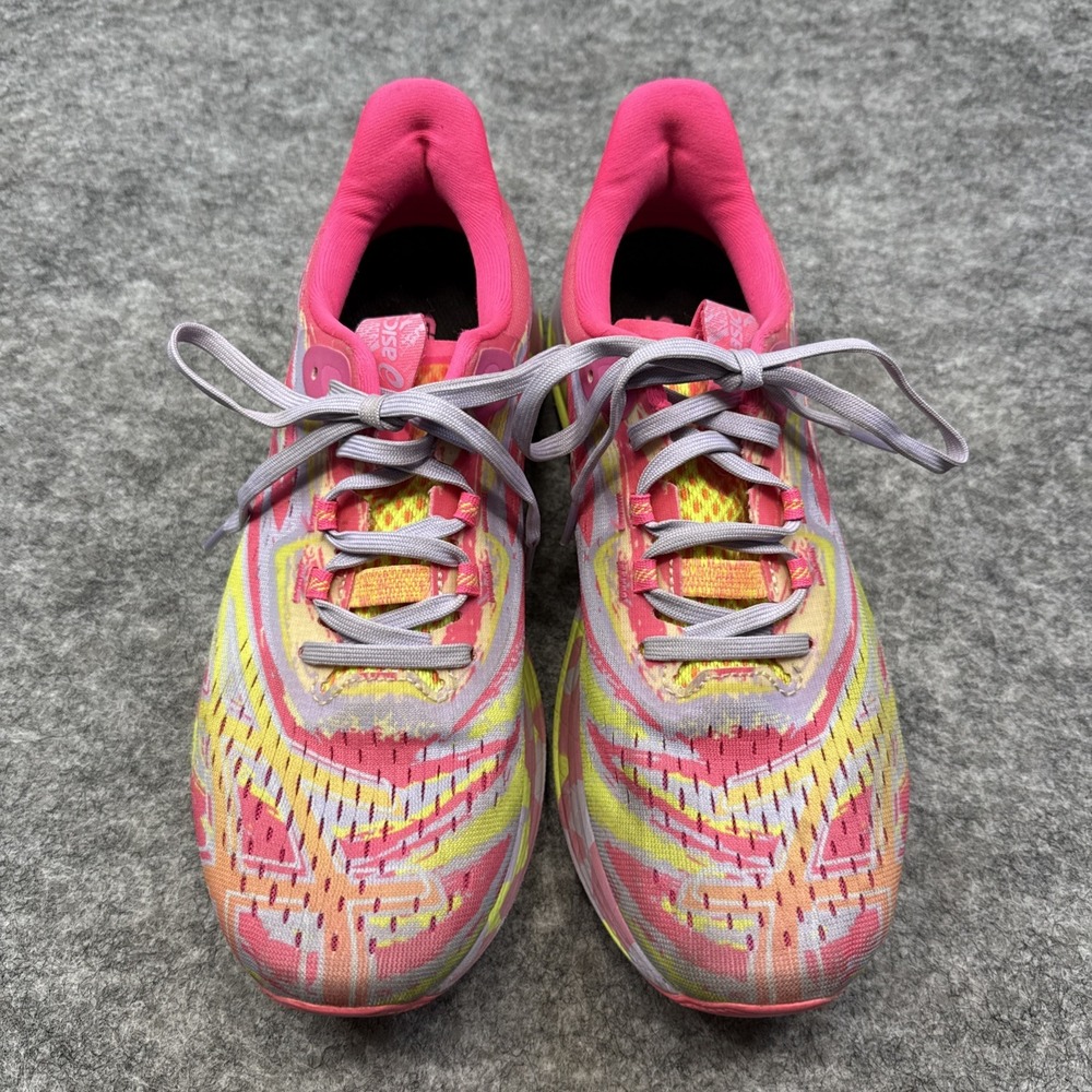 Asics Noosa Tri 15 running shoes women's 9 hot pink yellow tie dye sneakers mesh - Picture 4 of 14
